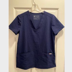 FIGS Women's CASMA Three-Pocket Scrub Top - Navy